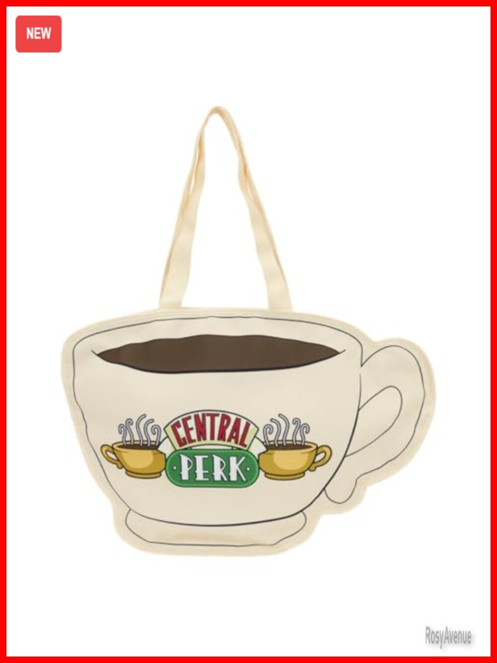 Loungefly Friends Central Perk Coffee Cup Oversized Canvas Tote Bag